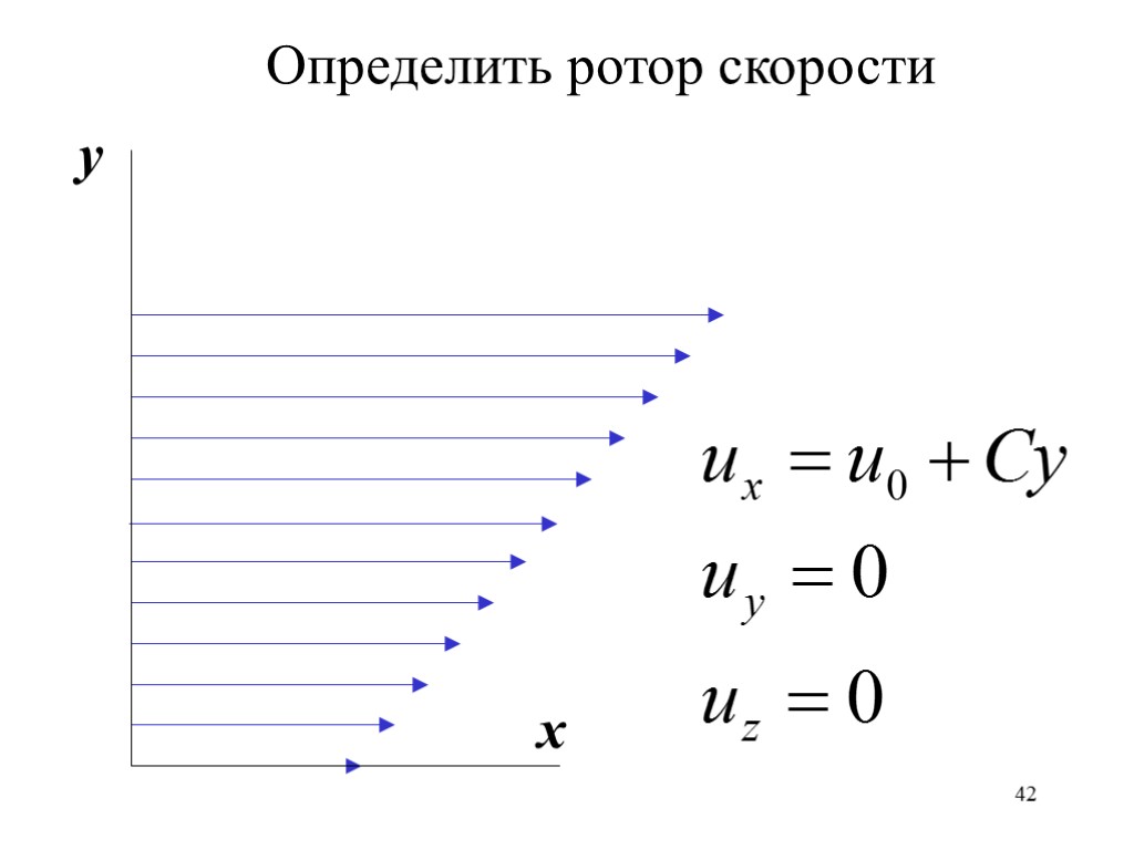 42 х у Определить ротор скорости